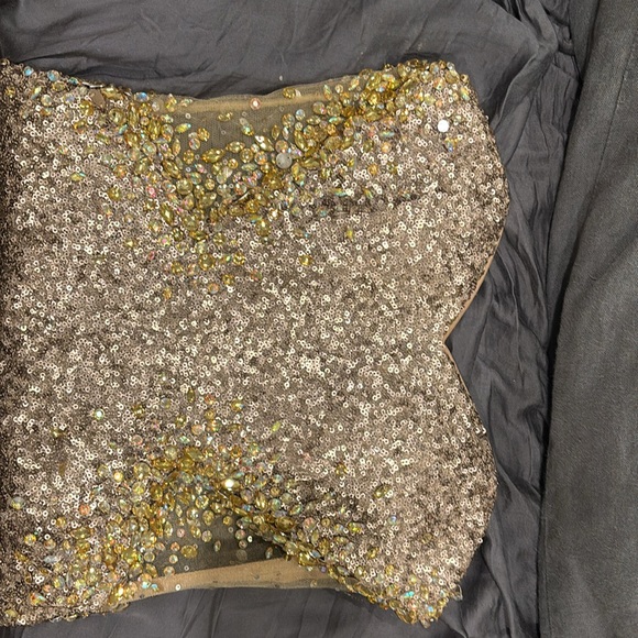 Bronze gold sparkly gown - Picture 11 of 11